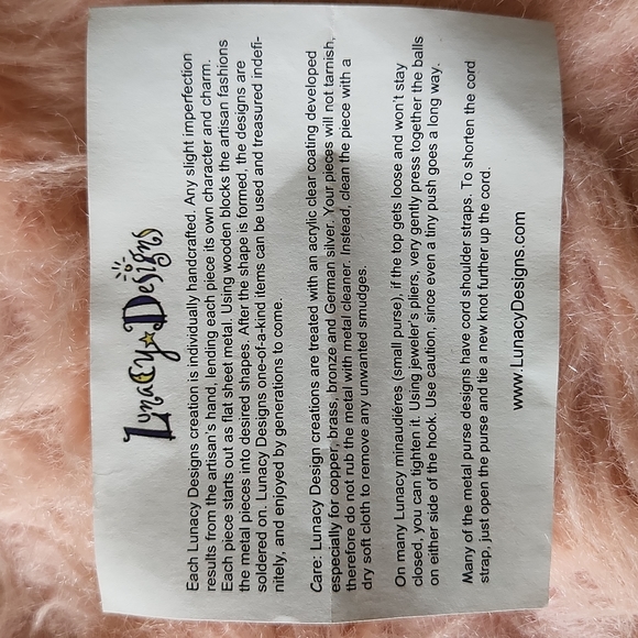 Lunacy Designs Metal Crossbody Glasses Holder Oblong Bag ~ New - Picture 5 of 8